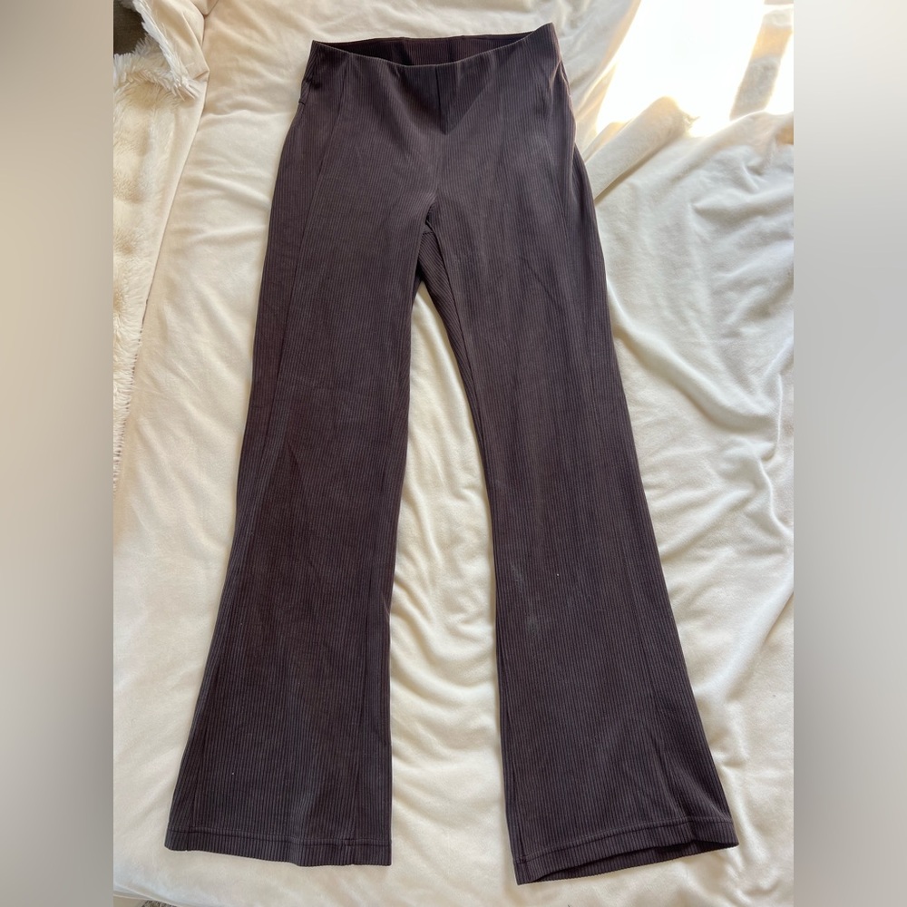 lululemon athletica Ribbed Flare Softstreme Pants in Chocolate Brown